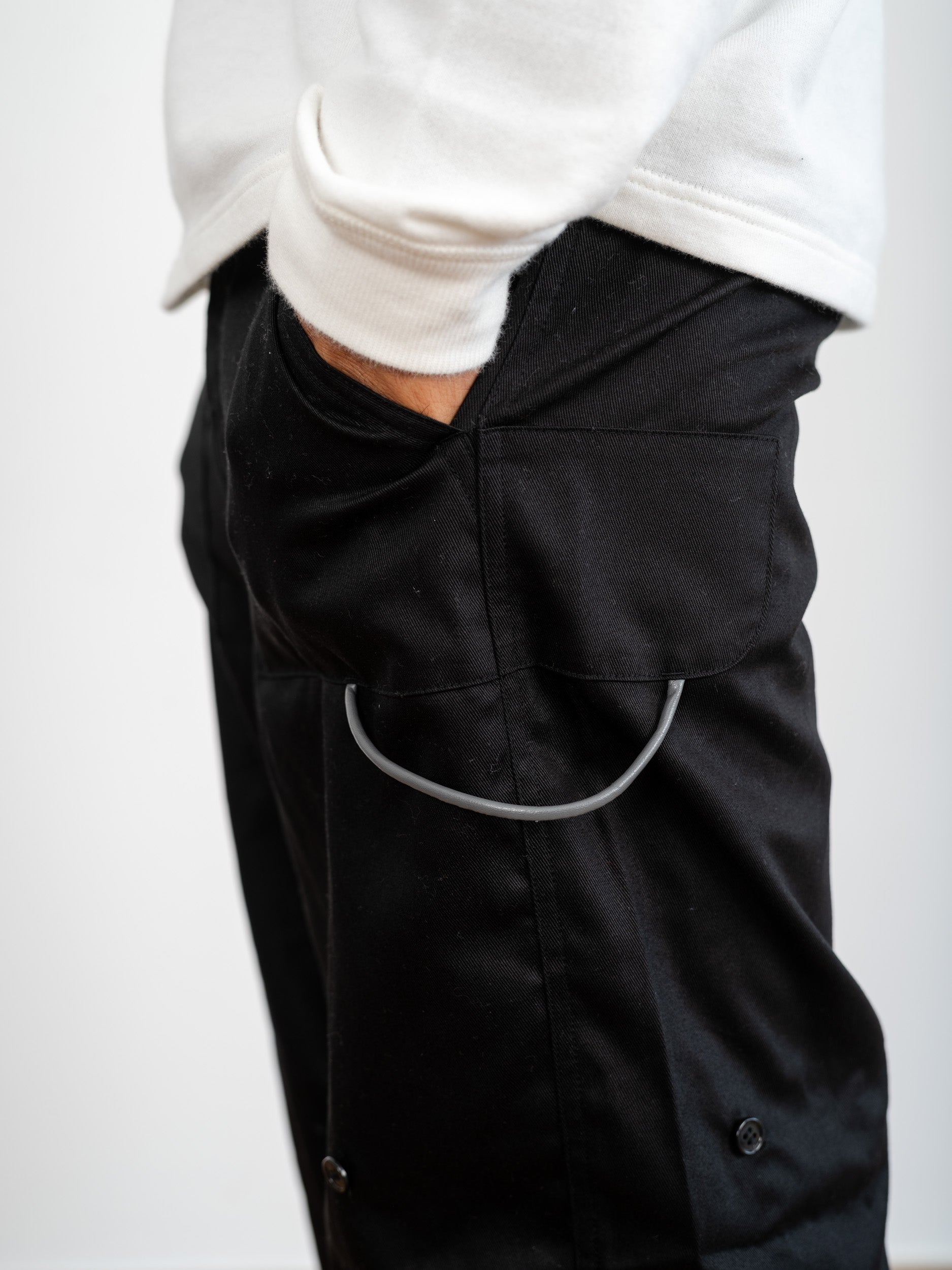 パンツ WORK TROUSERS BLACK WORK TROUSERS -STORE EXCLUSIVE- | OUAT